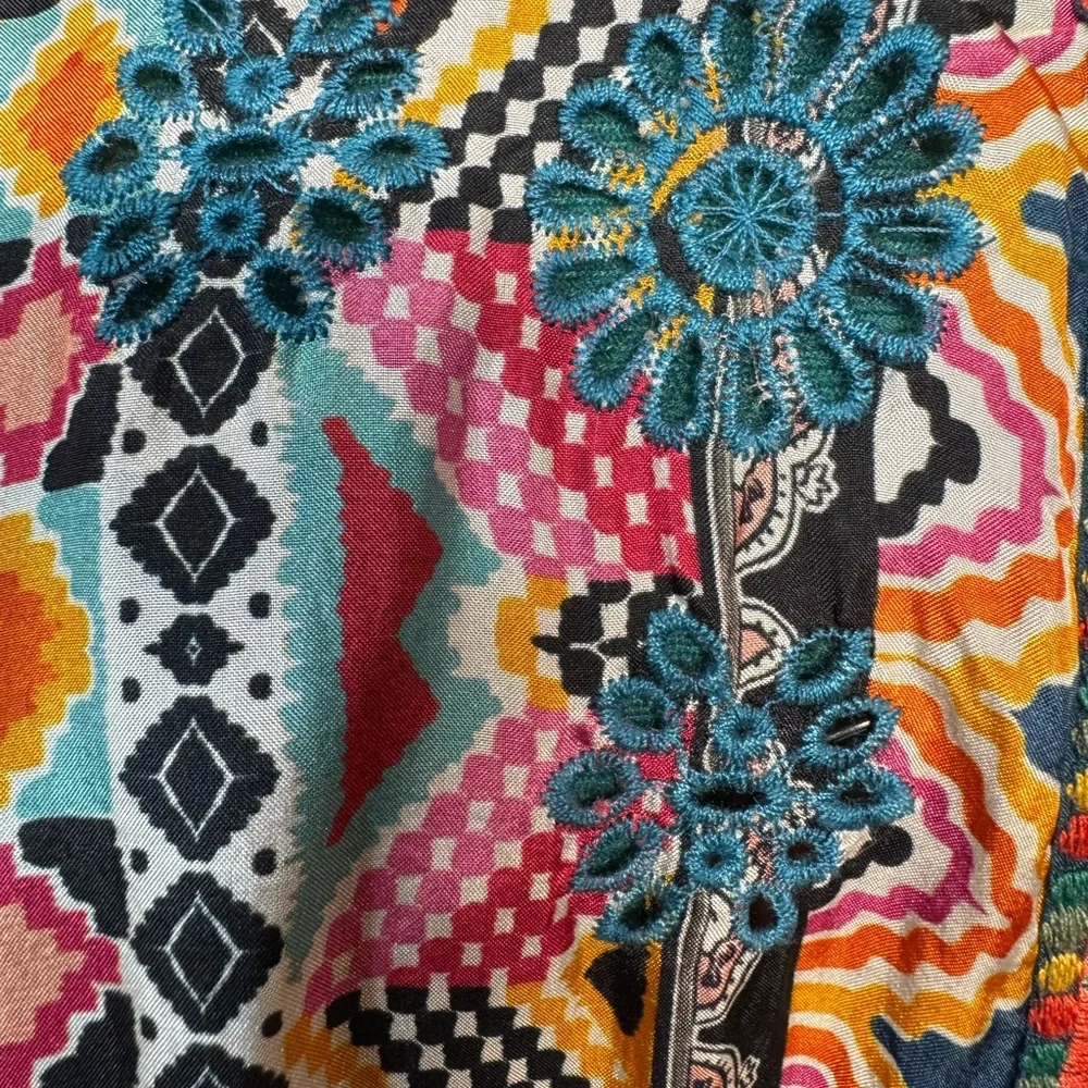 Johnny Was 100% Silk Magdalene Poncho - Size XL - Picture 6 of 16